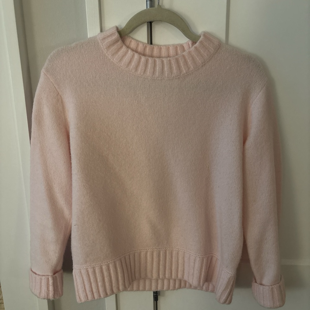 Ann Taylor Pale Pink Crewneck Sweater